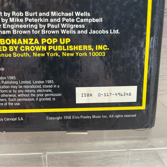 1985 Elvis Musical Pop Up Book By Bonanza 5 Double Pop-Ups (No music) - Picture 3 of 13